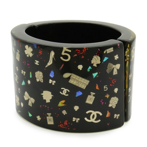 CHANEL Black Logo Bracelet - Picture 1 of 6